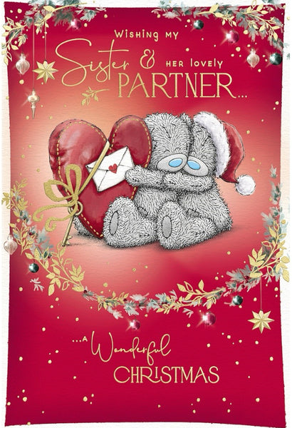 Me to you - Sister and Partner Christmas card
