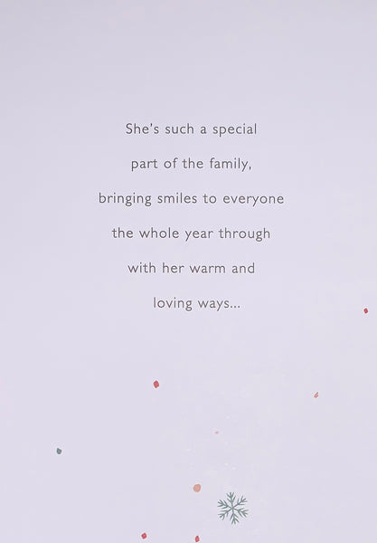 Granddaughter Christmas card- Luxury card- sentimental verse