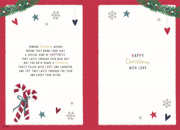 Daughter and Son in law Christmas card- candy canes