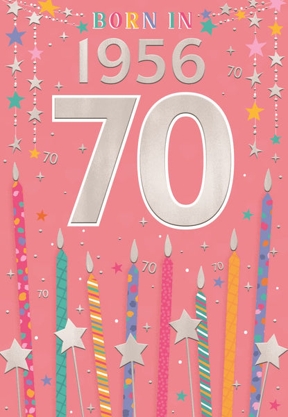 70th birthday card- born in 1956