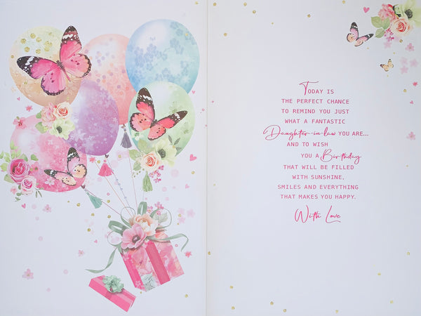 Daughter in law birthday card - sentimental verse