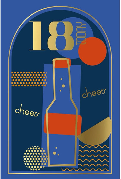 18th birthday card- birthday drinks