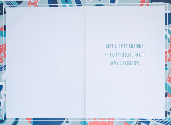 50th birthday card - modern text