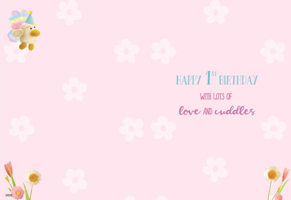Granddaughter 1st birthday card - cute fairy