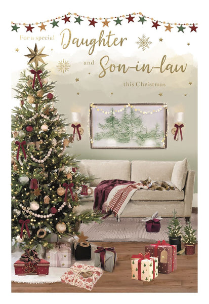 Daughter and Son in law Christmas card- cozy home