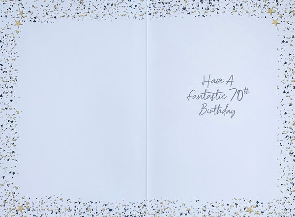 70th birthday card- birthday stars