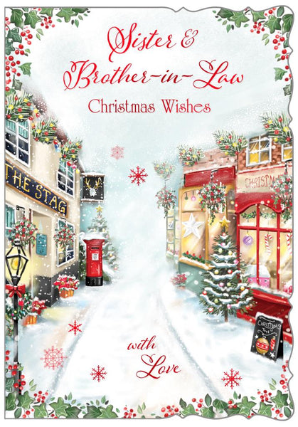 Sister and Brother-in-law Christmas card- Xmas shopping