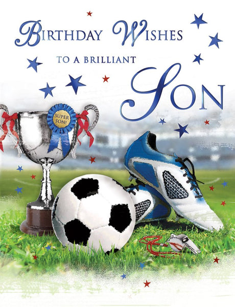 Son birthday card- football
