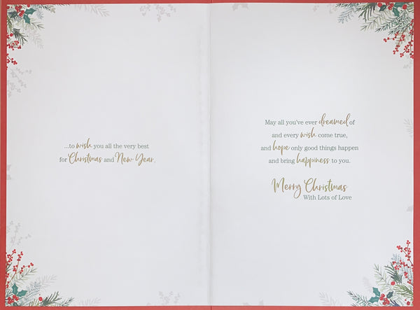 Brother and Sister in law Christmas card - festive scene