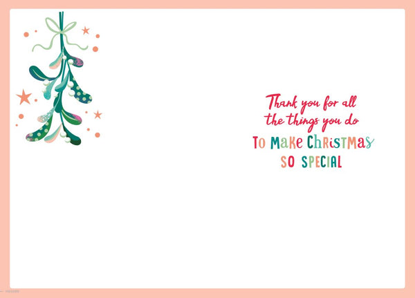 Wife Christmas card- Christmas mistletoe