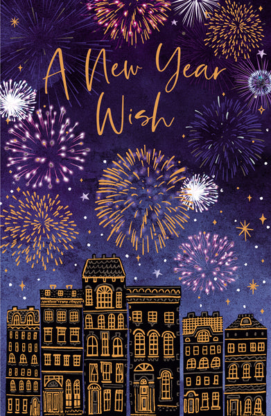 New year card - fireworks