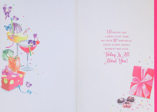 21st birthday card- birthday fizz