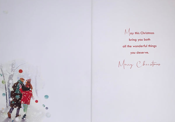 Son and Daughter-in-law Christmas card - winter walk