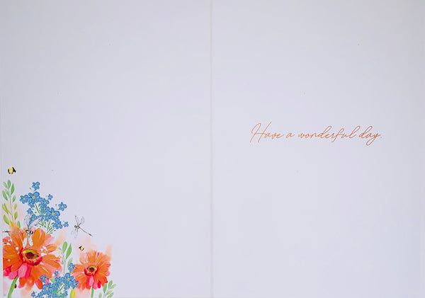 General birthday card for her- bright flowers