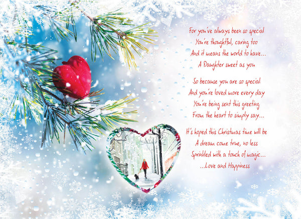 Daughter Christmas card - loving verse