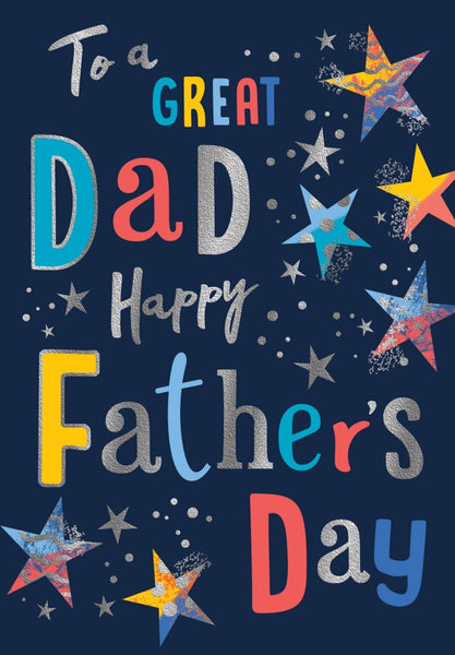 Dad Father’s Day card - modern stars