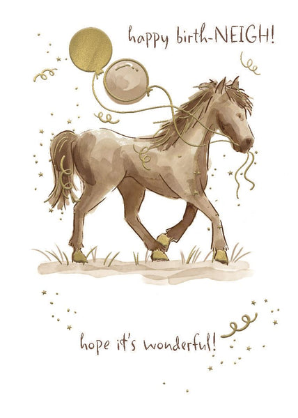 Cute horse birthday card - general birthday card