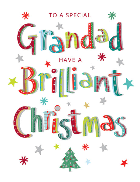 Grandad Christmas card - contemporary