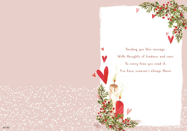 Thinking of you Christmas card - Xmas lantern