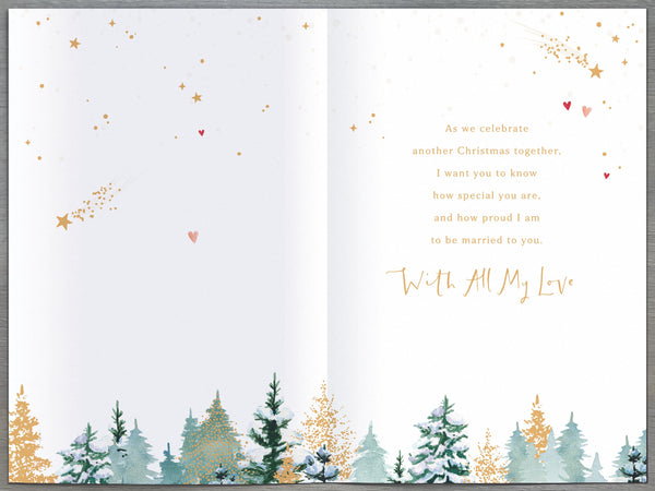 Husband Christmas card -festive woodland