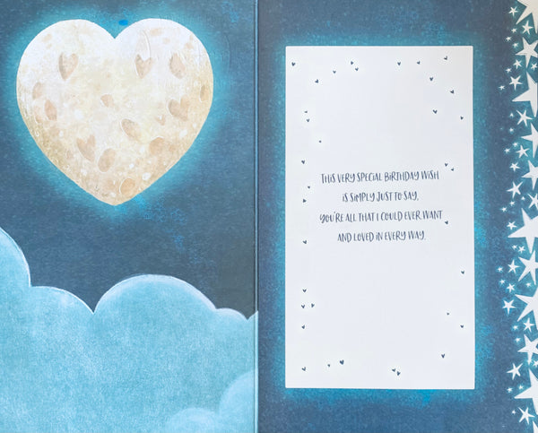 Husband birthday card- Large card- sentimental verse