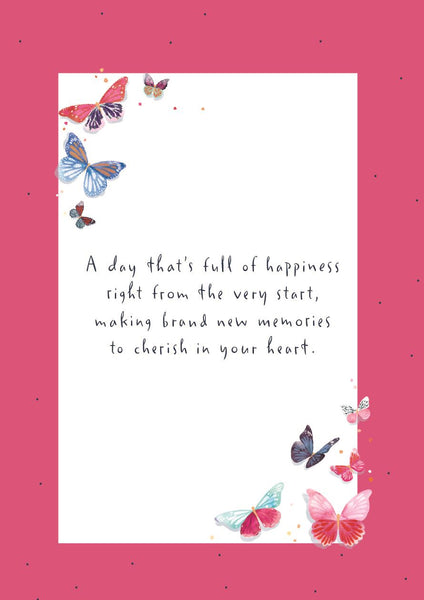 Daughter birthday card - beautiful butterflies