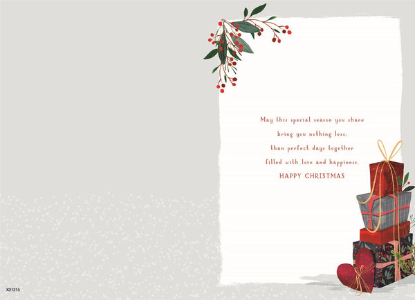 Sister and Brother-in-law Christmas card - sparkling gifts