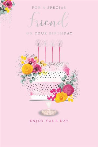 Friend birthday card - birthday cake