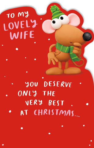 Wife Christmas card - deserve the best