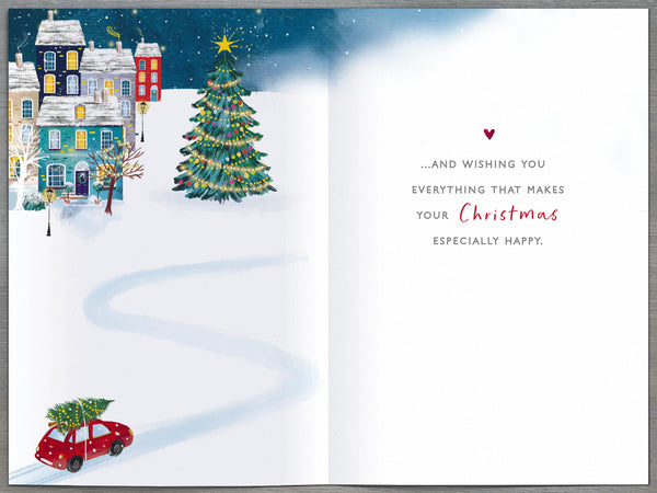 Brother-in-law Christmas card - festive town