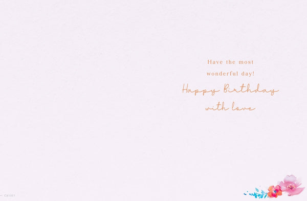 Cousin birthday card - pretty flowers