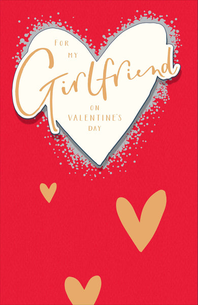 Girlfriend Valentine’s Day card- modern hearts