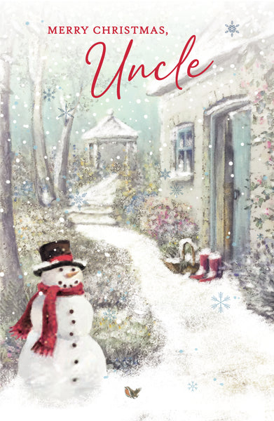 Uncle Christmas card - winter scene