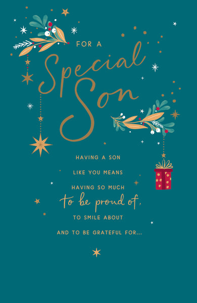 Son Christmas card - Sentimental verse