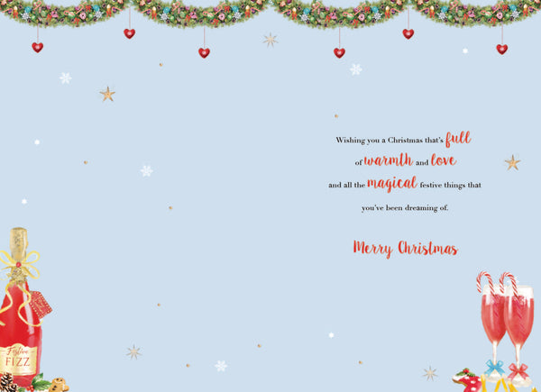 To both of you Christmas card - Festive cheer