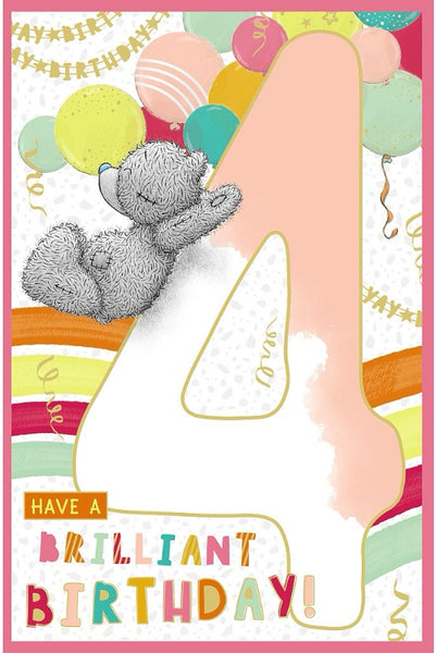 Age 4 birthday card - me to you bear