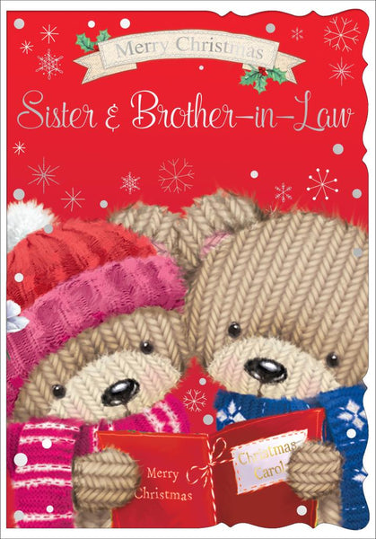Sister and Brother-in-law Christmas card - cute bears