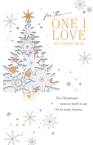 Luxury One i love Christmas card - Laser cut  design