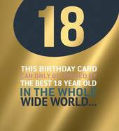 18th birthday card - best in the world