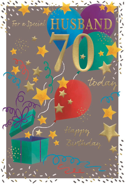 Husband 70th birthday card