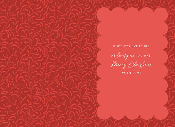 Someone Special Christmas card - hearts and mistletoe