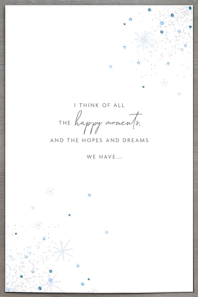 Luxury Husband Christmas card - romantic walk