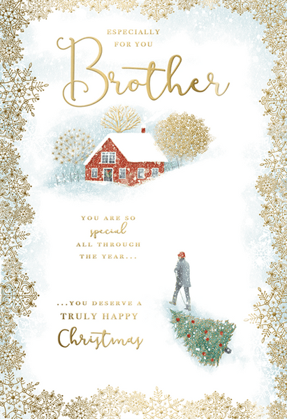 Brother Christmas card - winter scene