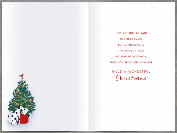 Daughter and Son in law Christmas card - Xmas home