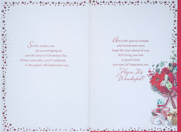 Friend Christmas card- sentimental verse