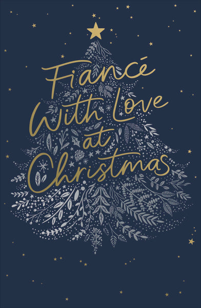 Fiancé Christmas card - Xmas tree