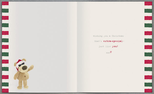 Grandson Christmas card - Boofle