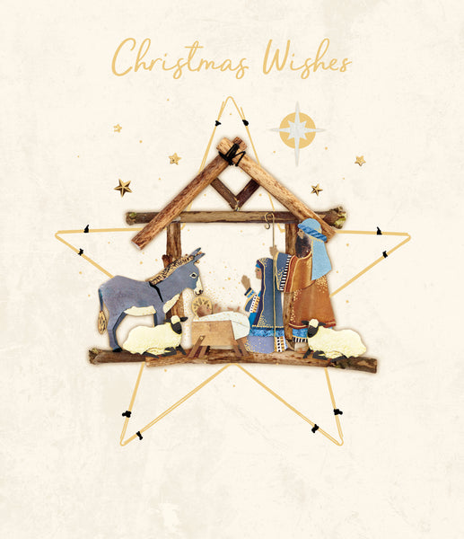 Religious Christmas card - Nativity