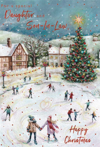 Daughter and Son-in-law cards - winter village