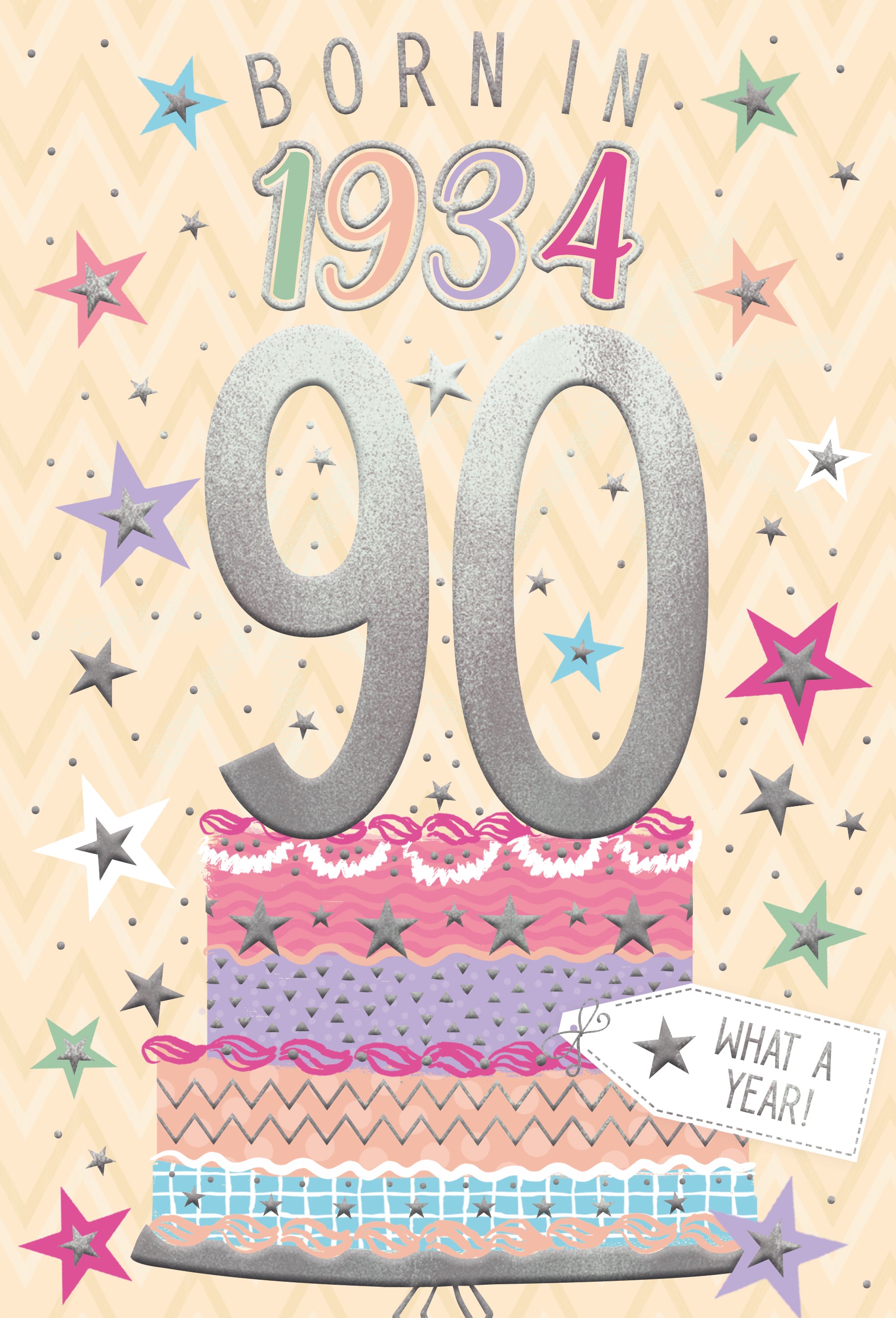 90th birthday card - born in 1934